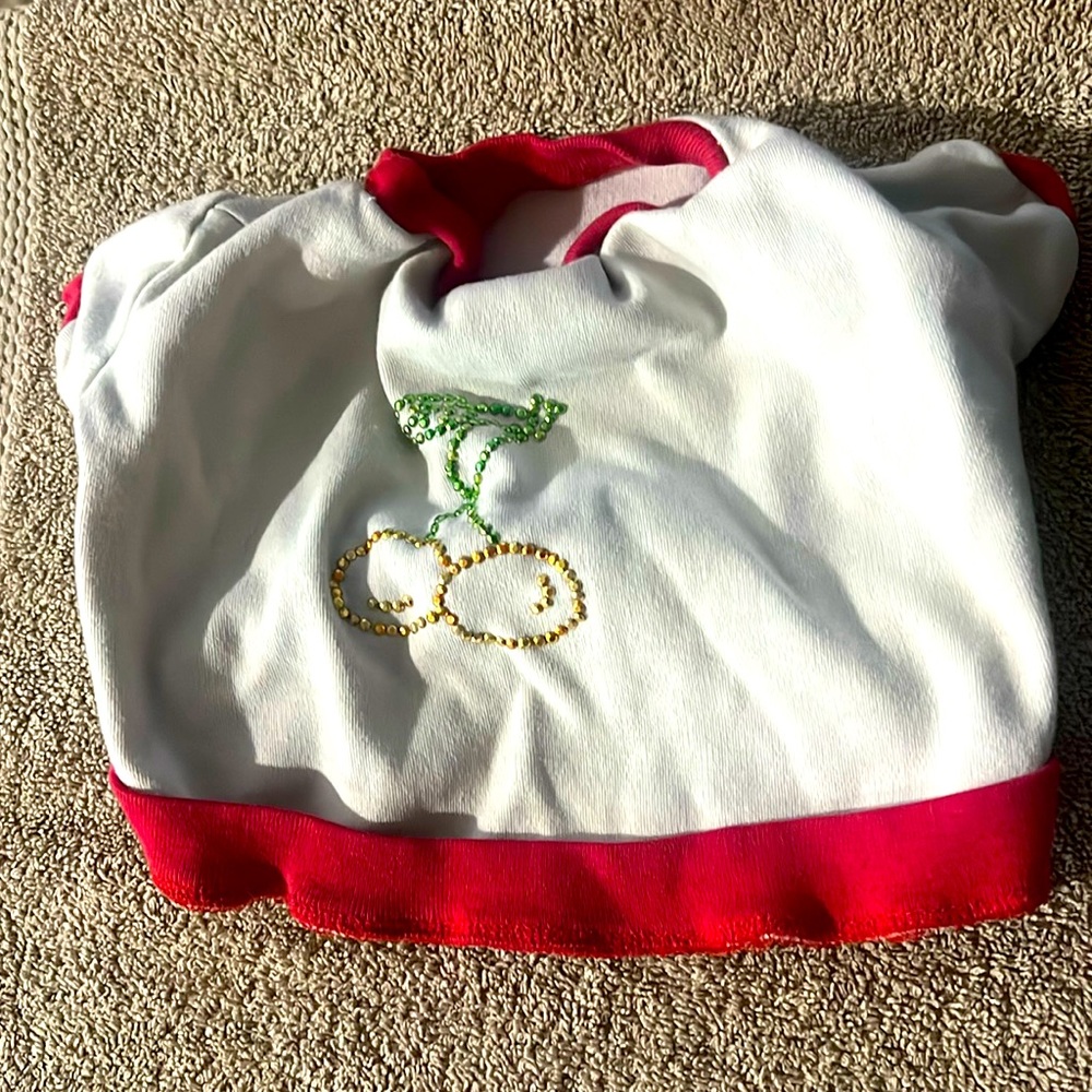 LAST CHANCE! DICKENS Dog Fruit Shirt Bling size S used but in good shape!!!